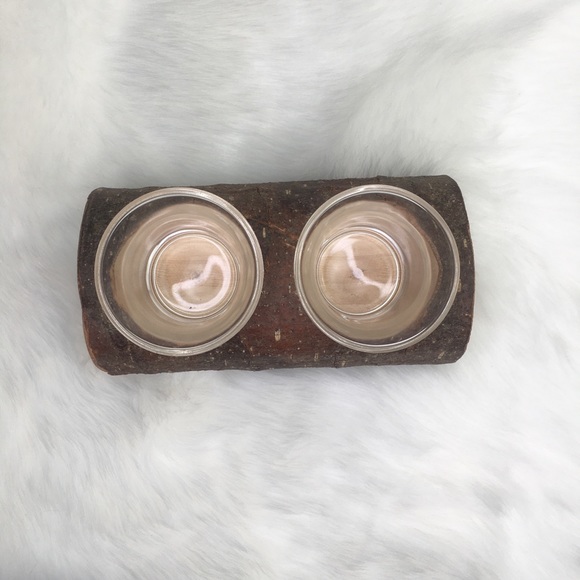 Yule Log Votive Candle Holder Solstice Christmas - Picture 7 of 8